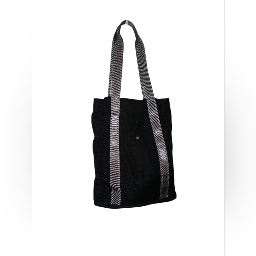 BMW Black Tote Bag with Gray Straps